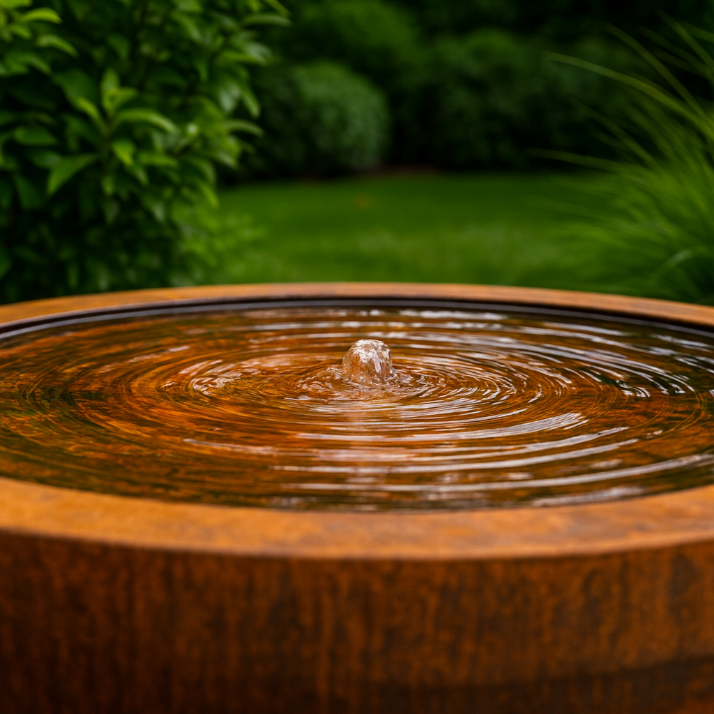 Cortenstaal watertafel SOLENA 100 x 50 cm