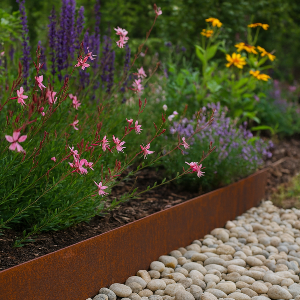 Cortenstaal kantopsluiting BORDURA 200 x 25 cm