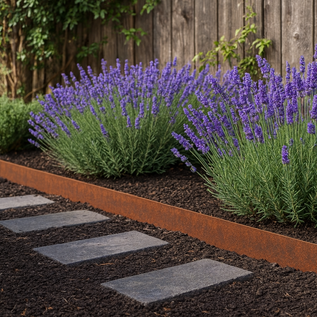 Cortenstaal kantopsluiting BORDURA 200 x 25 cm