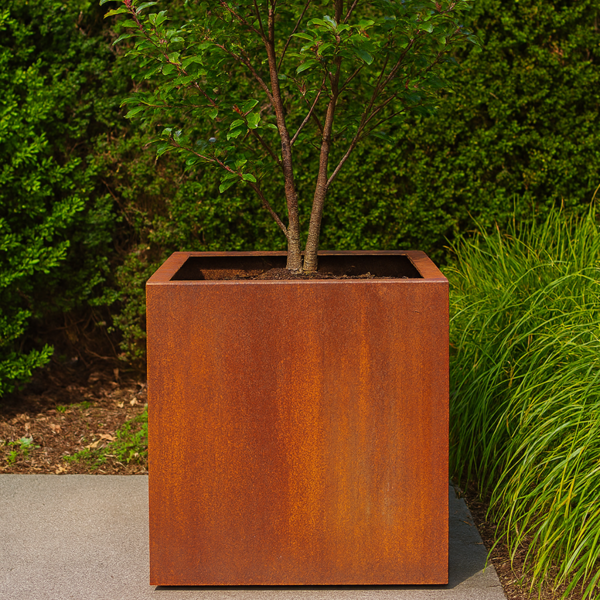 Cortenstaal plantenbak CORTEA 80 x 80 x 80 cm